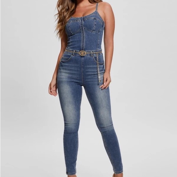 Guess Denim Jumpsuit - Picture 1 of 4